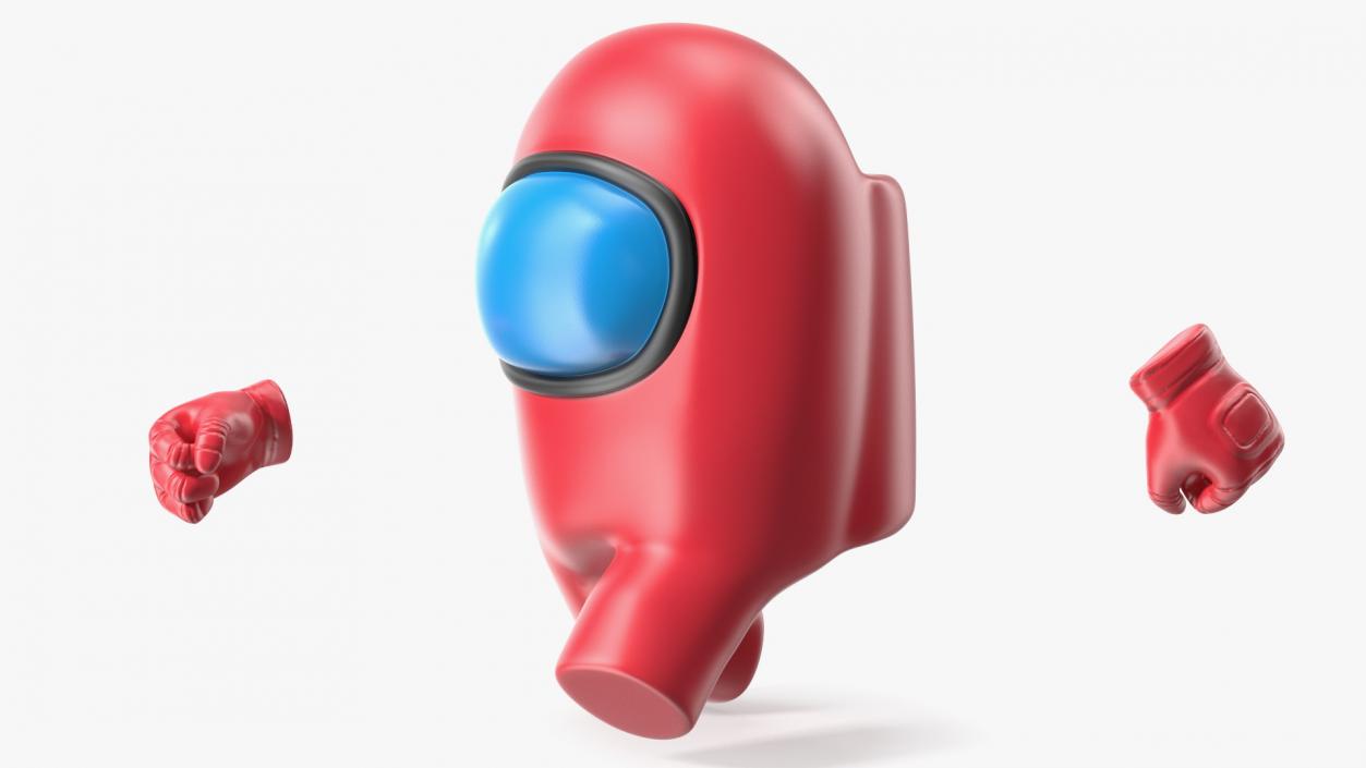 3D model Red Among Us Character Running