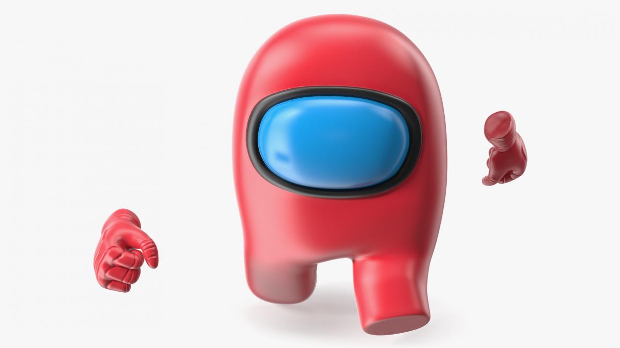 3D model Red Among Us Character Running