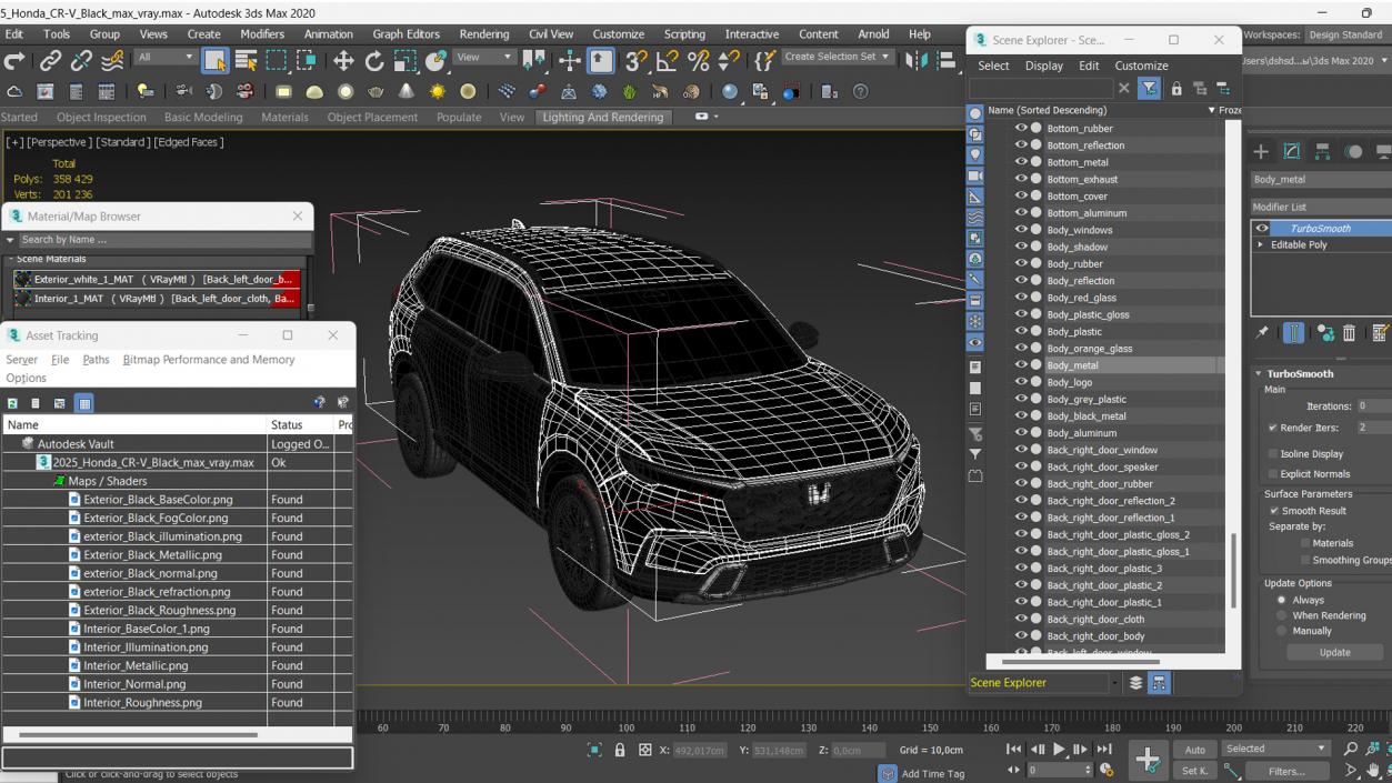 3D 2025 Honda CR-V Black