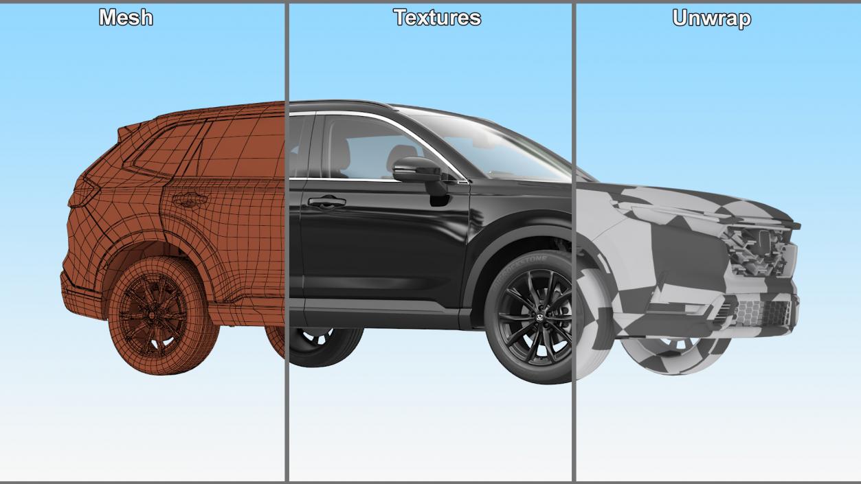 3D 2025 Honda CR-V Black