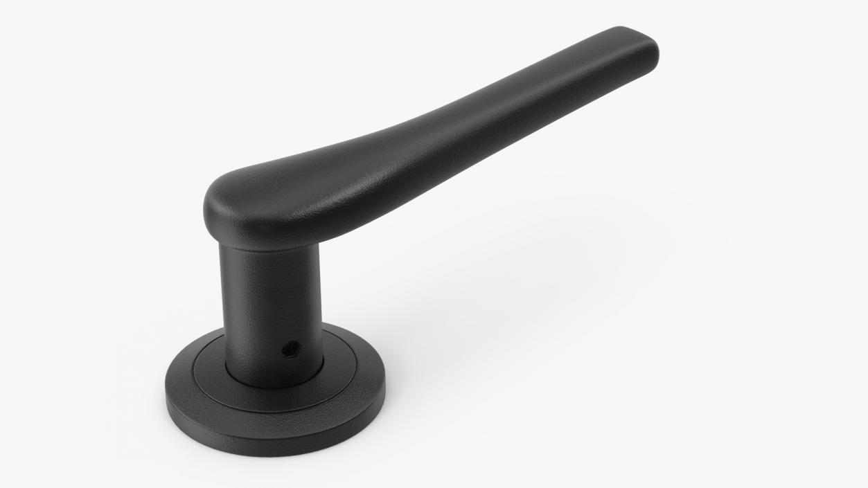 3D model Black Curved Door Handles