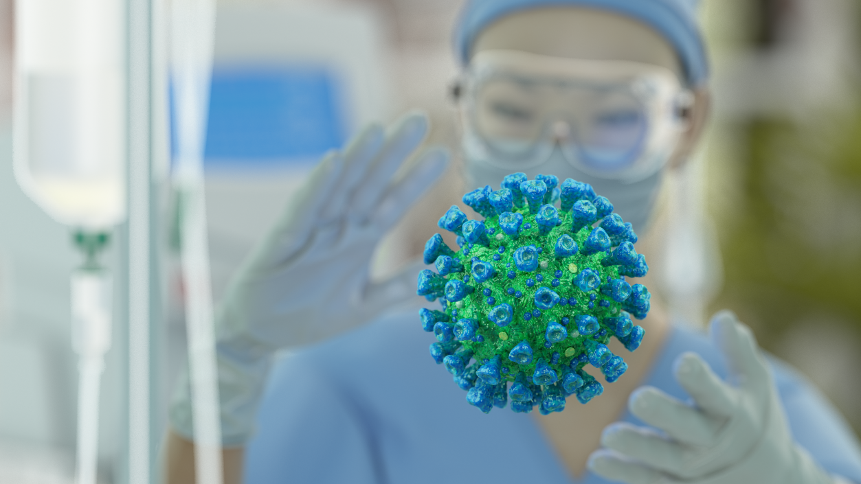 3D model Coronavirus MERS-CoV