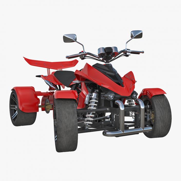 3D Quad Bike Spy Racing 350CC 2016 Rigged model