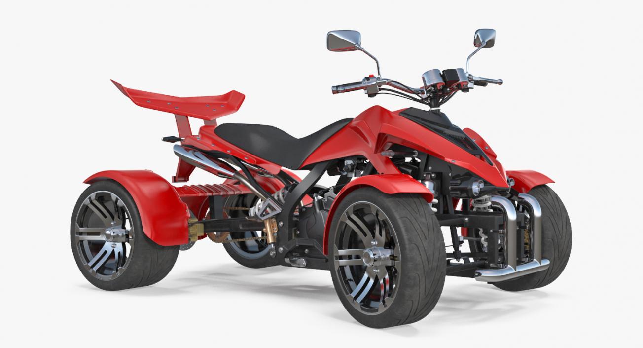 3D Quad Bike Spy Racing 350CC 2016 Rigged model