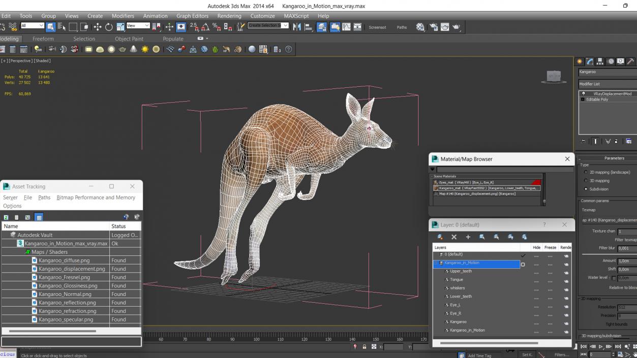 3D model Kangaroo in Motion 2