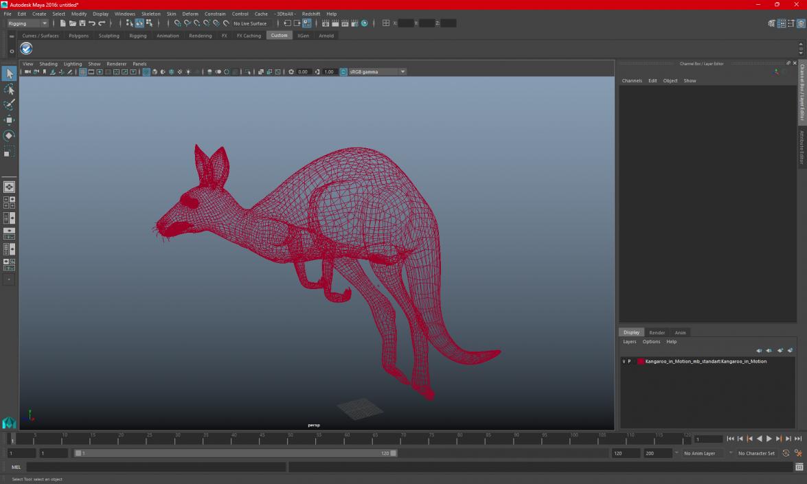 3D model Kangaroo in Motion 2