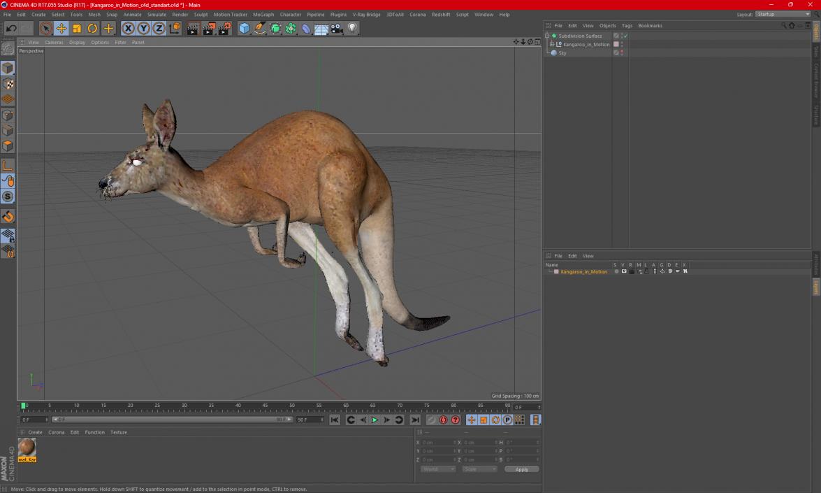 3D model Kangaroo in Motion 2