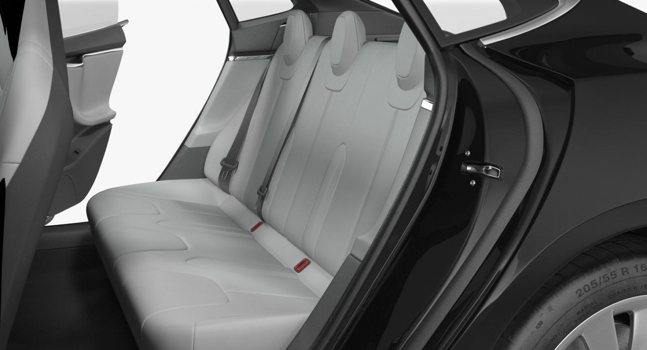 Tesla Model S 90D 2015 Rigged 3D model