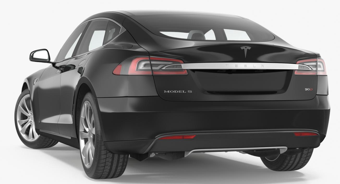 Tesla Model S 90D 2015 Rigged 3D model