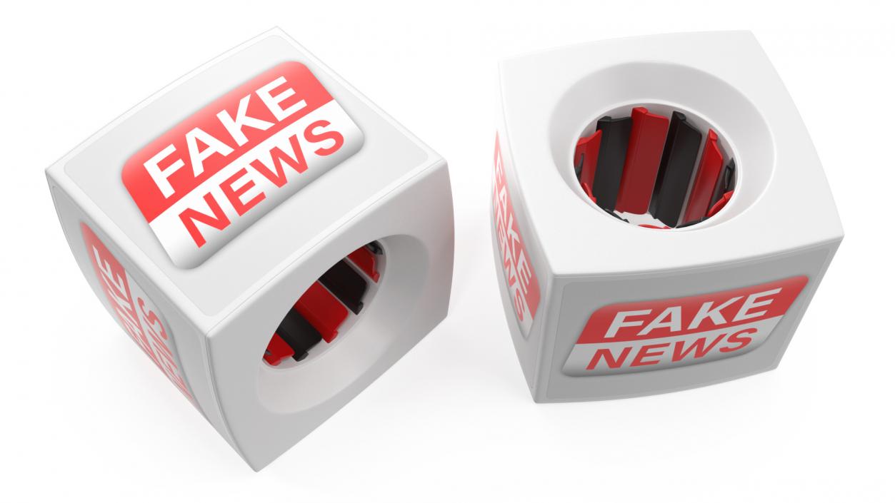 Fake News Interview Microphone Square 3D