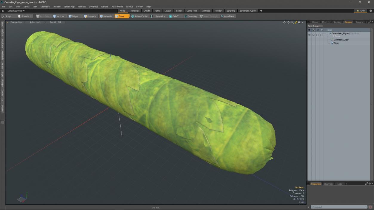 Cannabis Cigar 3D model