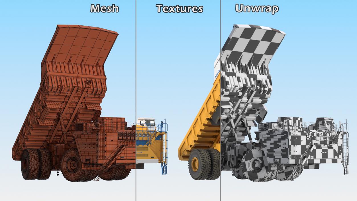 3D Belaz 75710 Raised Bed New