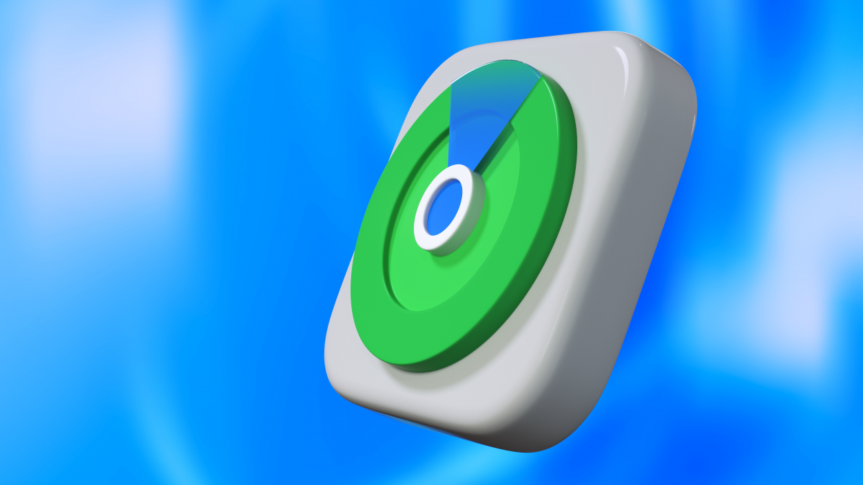 3D iPhone iOS Find My Icon model