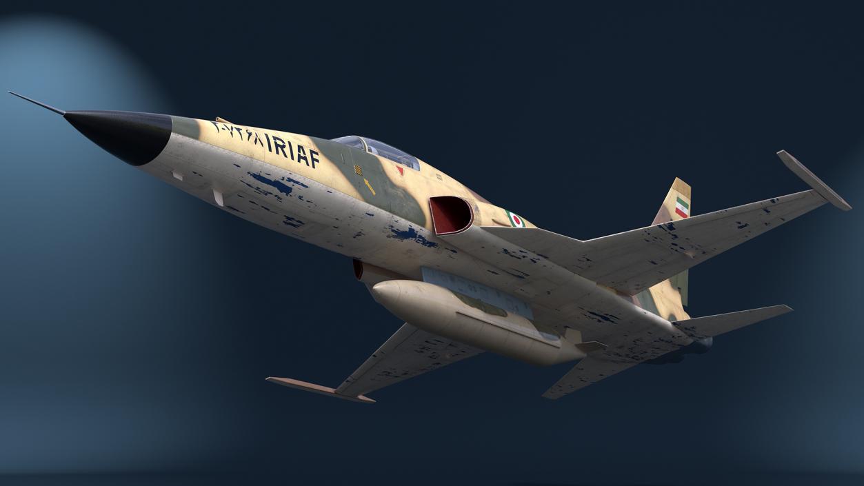 Combat Fighter HESA Saeqeh with Pilot in Flight 3D