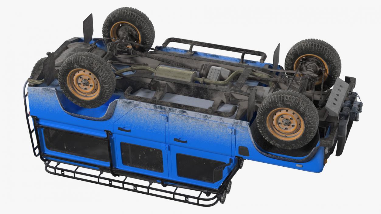 3D model Dirty Off Road Car Rigged