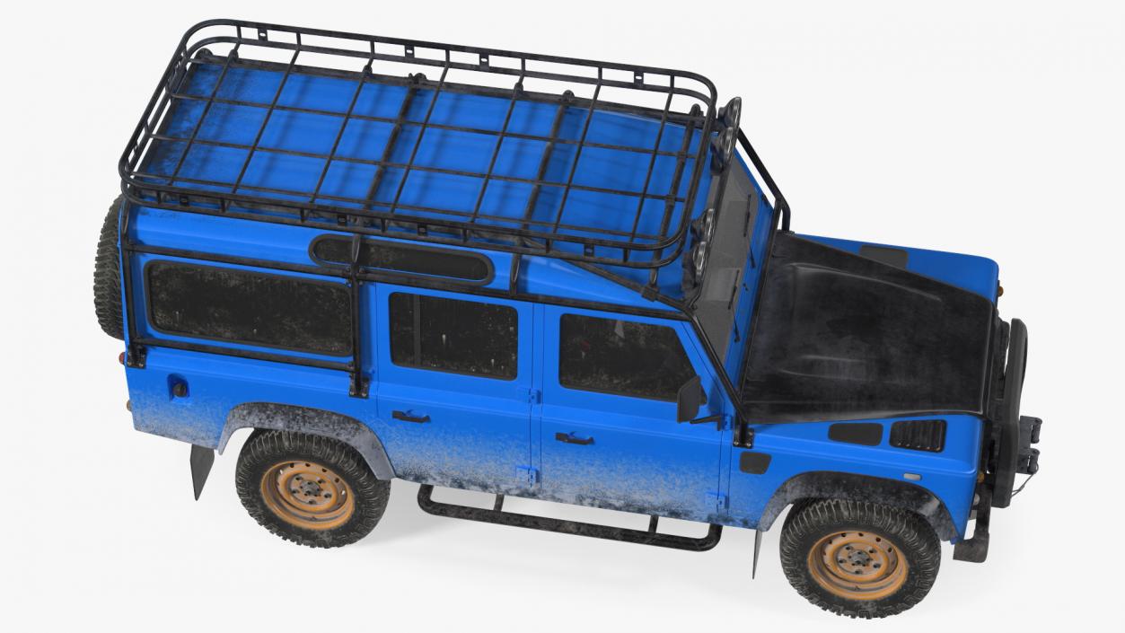 3D model Dirty Off Road Car Rigged