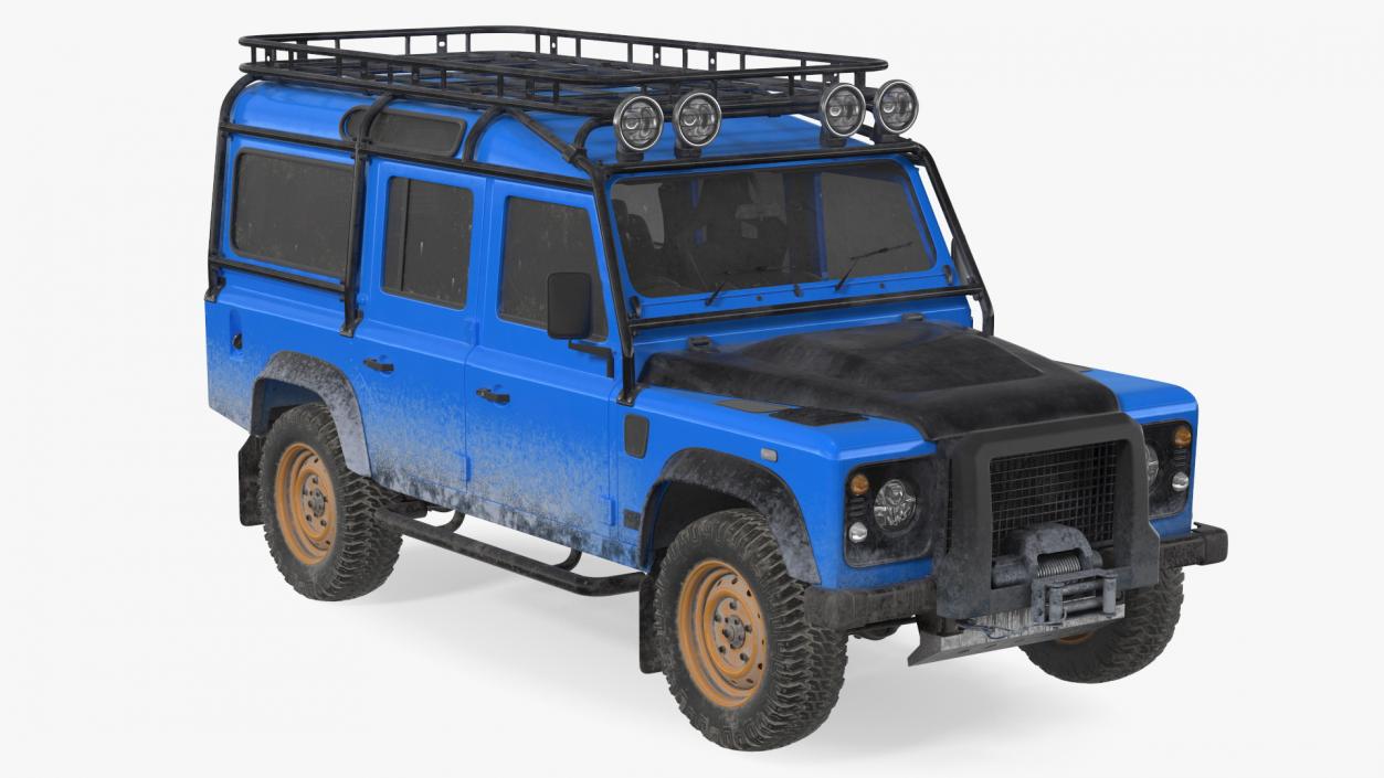 3D model Dirty Off Road Car Rigged