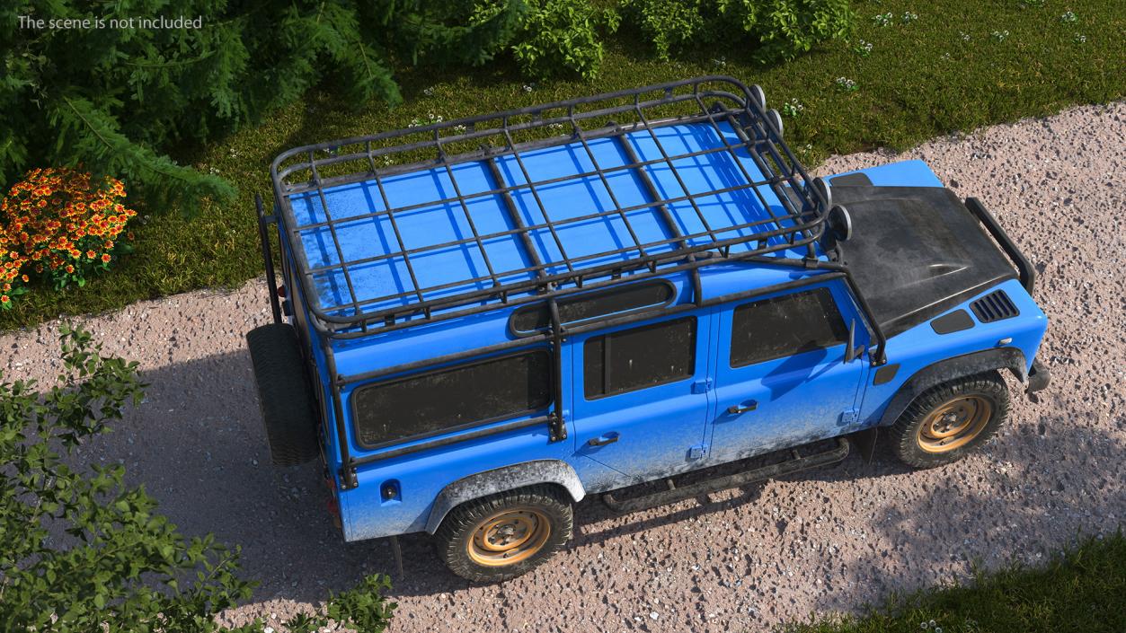 3D model Dirty Off Road Car Rigged