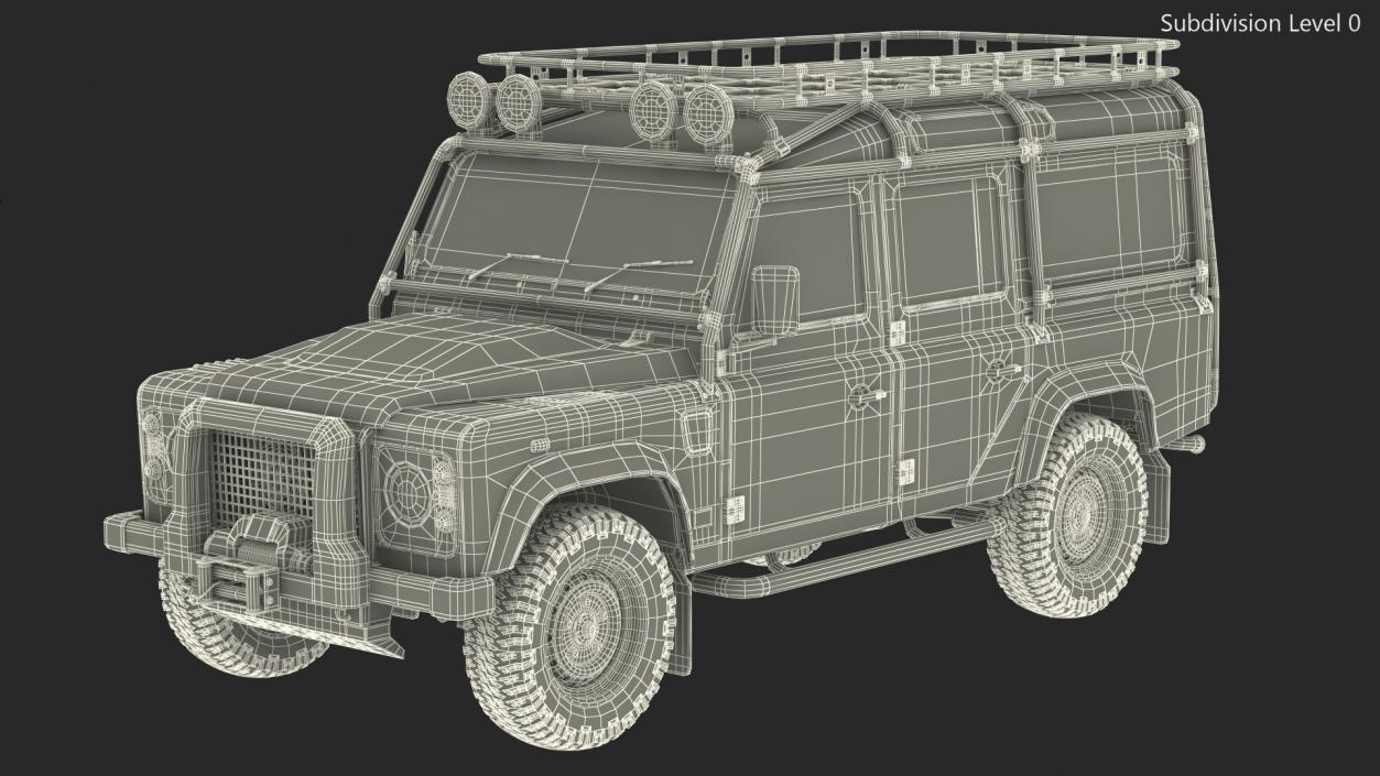 3D model Dirty Off Road Car Rigged