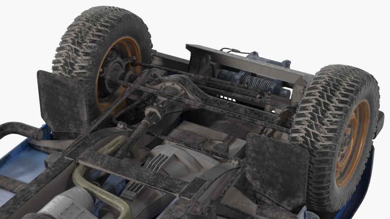 3D model Dirty Off Road Car Rigged