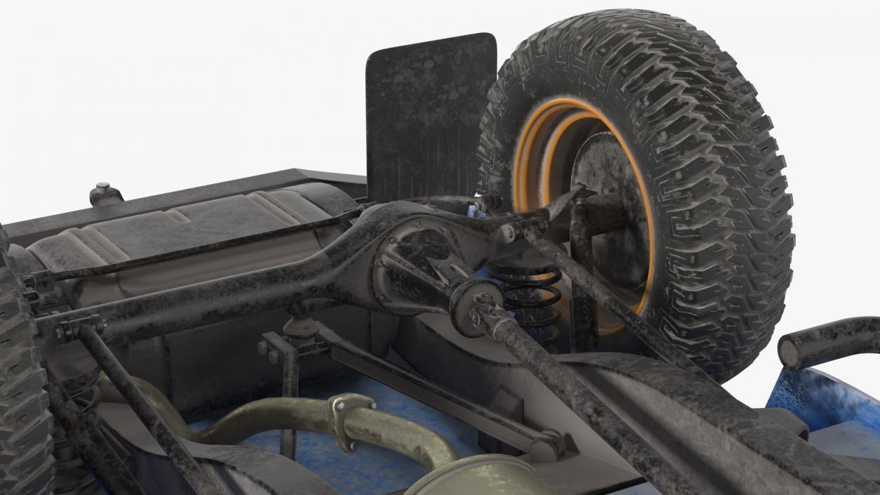 3D model Dirty Off Road Car Rigged