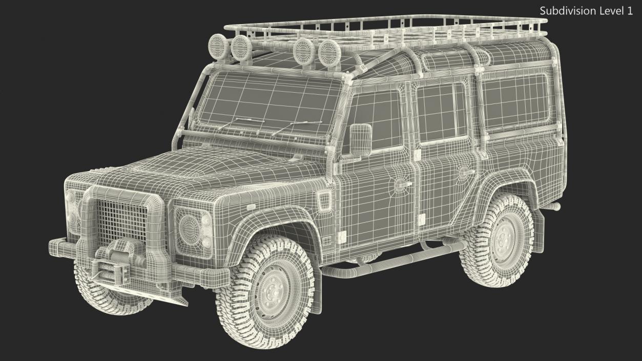 3D model Dirty Off Road Car Rigged