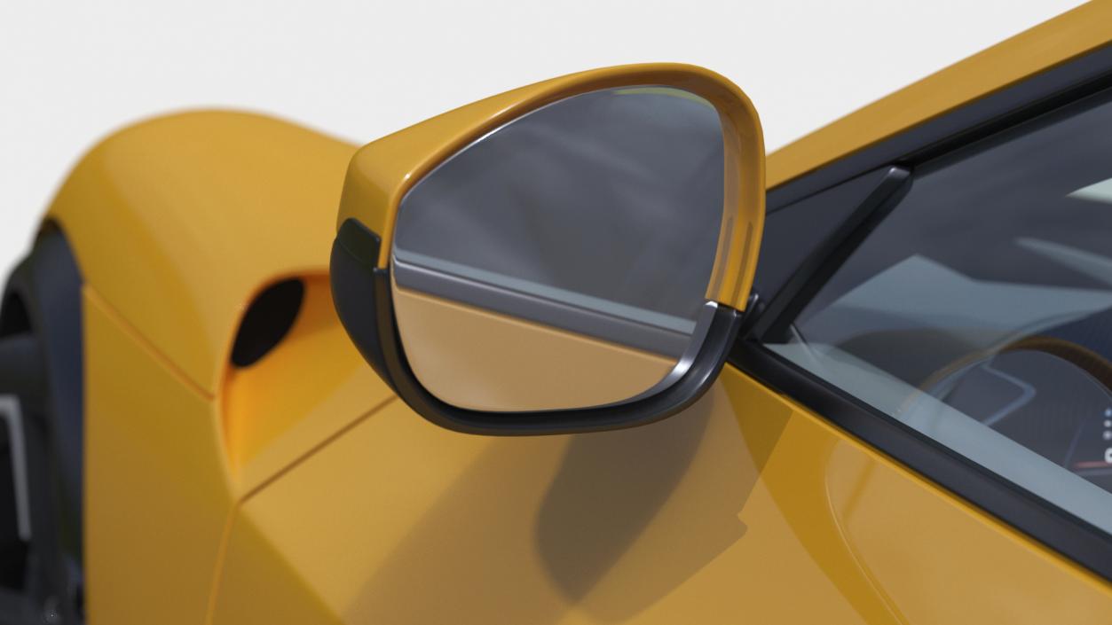 Extreme Crossover Sports Car Yellow Rigged 3D