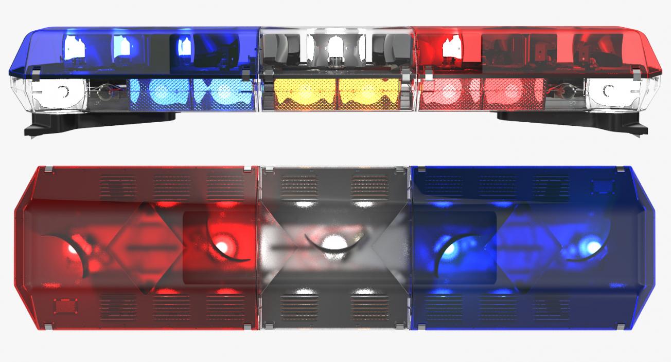 Emergency Warning Lights Collection 3 3D