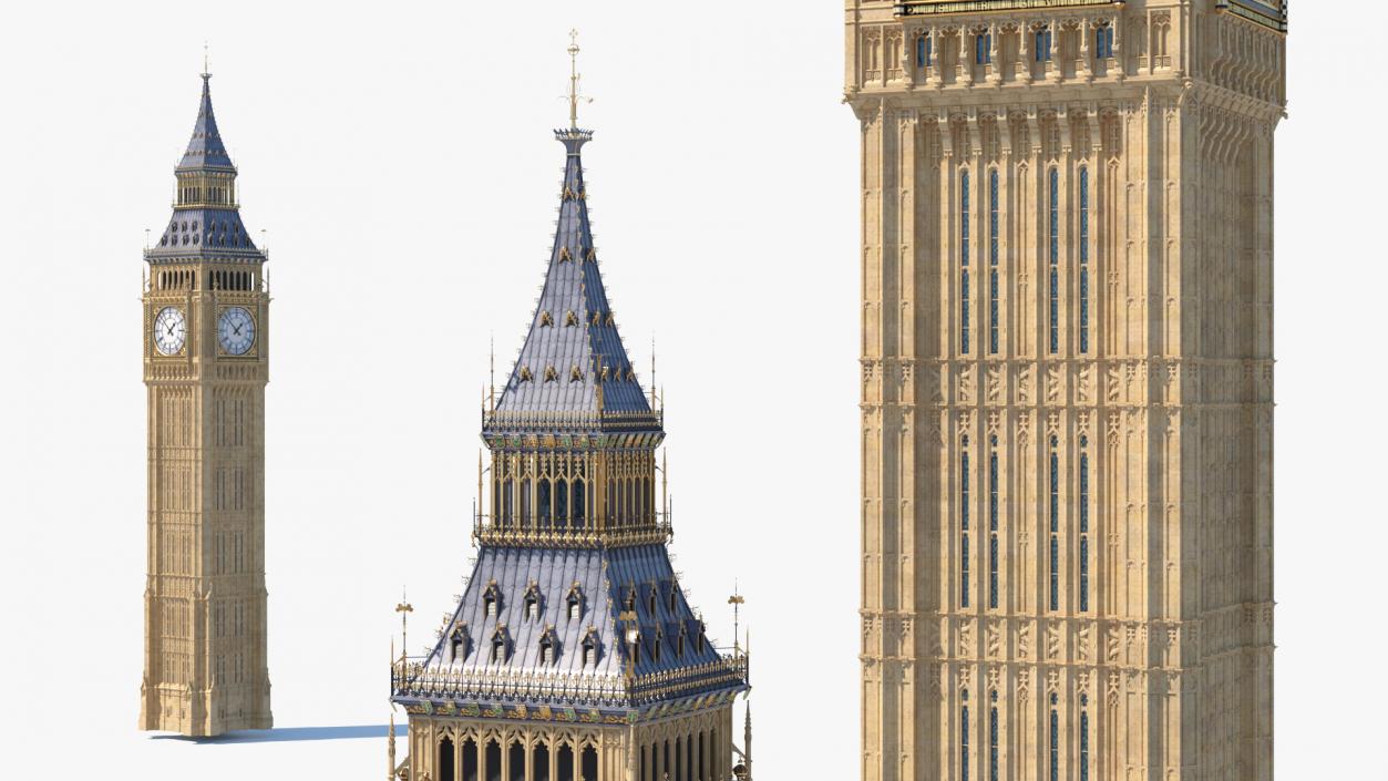 3D Big Ben Clock Tower Palace of Westminster