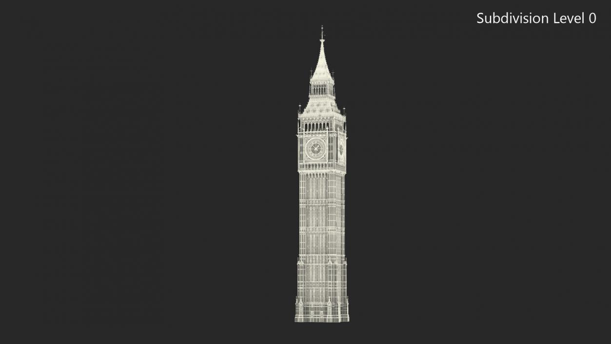 3D Big Ben Clock Tower Palace of Westminster