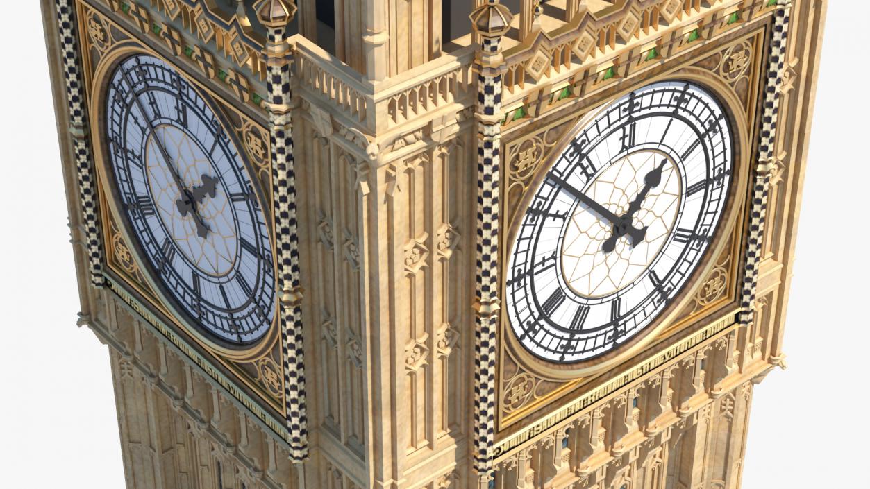 3D Big Ben Clock Tower Palace of Westminster