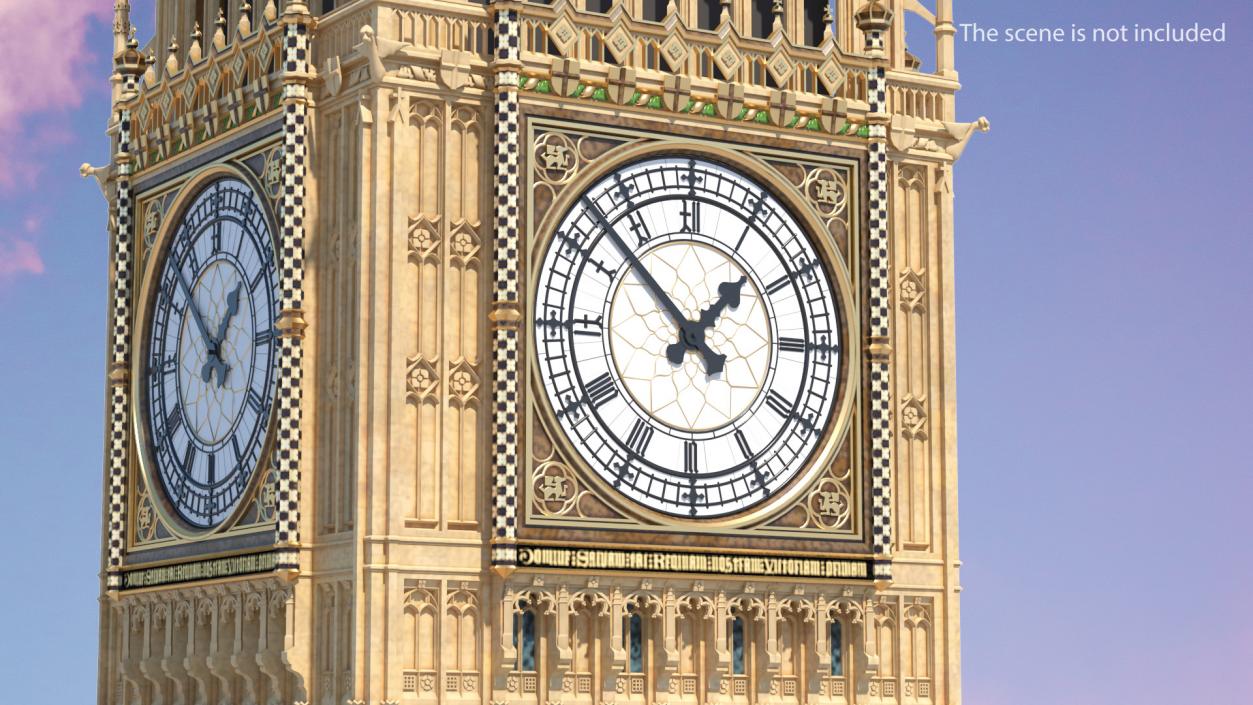 3D Big Ben Clock Tower Palace of Westminster