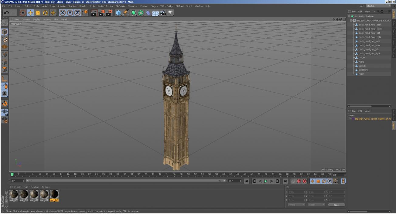 3D Big Ben Clock Tower Palace of Westminster