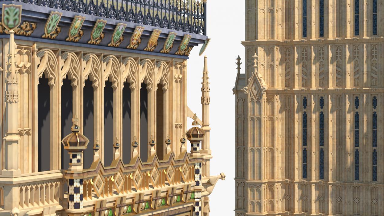 3D Big Ben Clock Tower Palace of Westminster