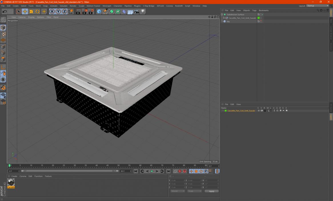 Cassette Fan Coil Unit Suzuki 3D model