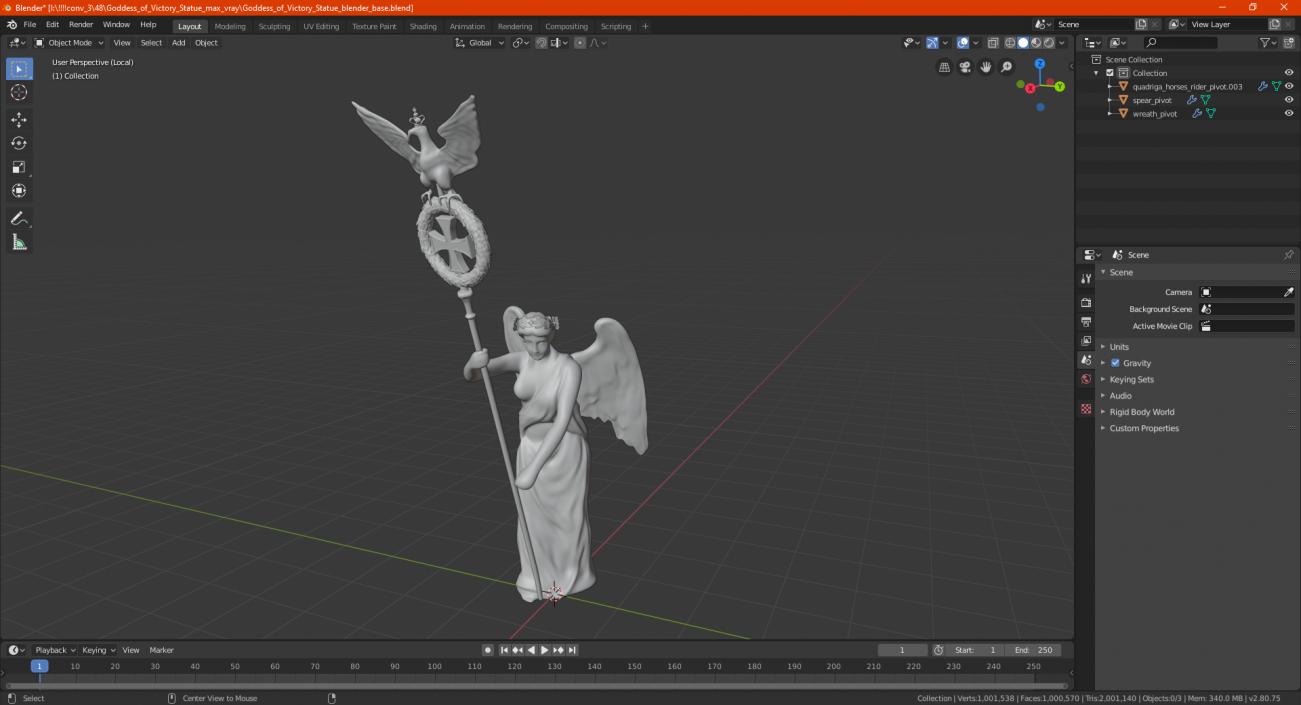 3D model Goddess of Victory Statue