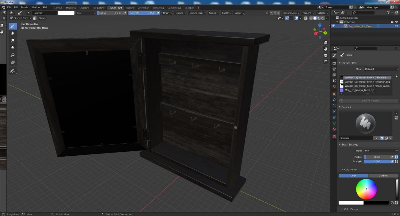 Key Holder Box Open 3D model