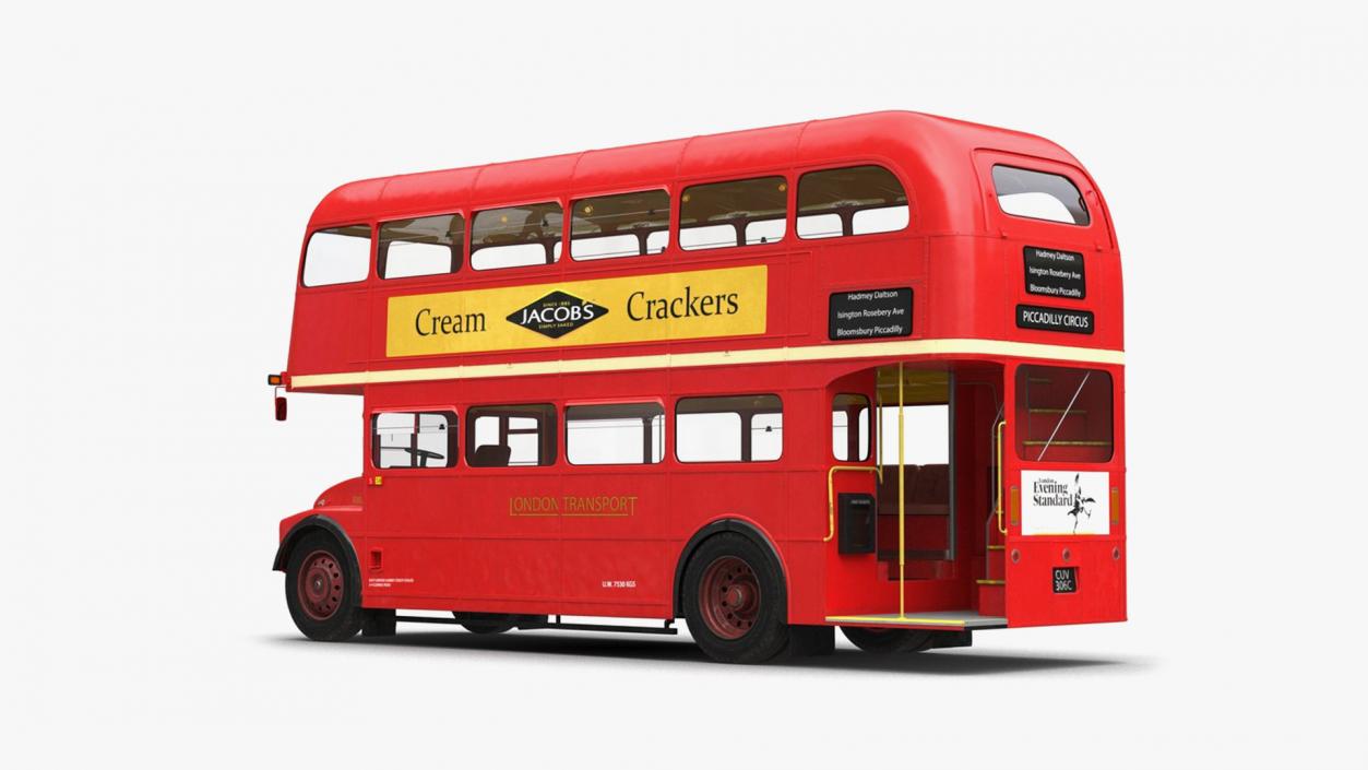 Rigged Double Decker Buses Collection 3D