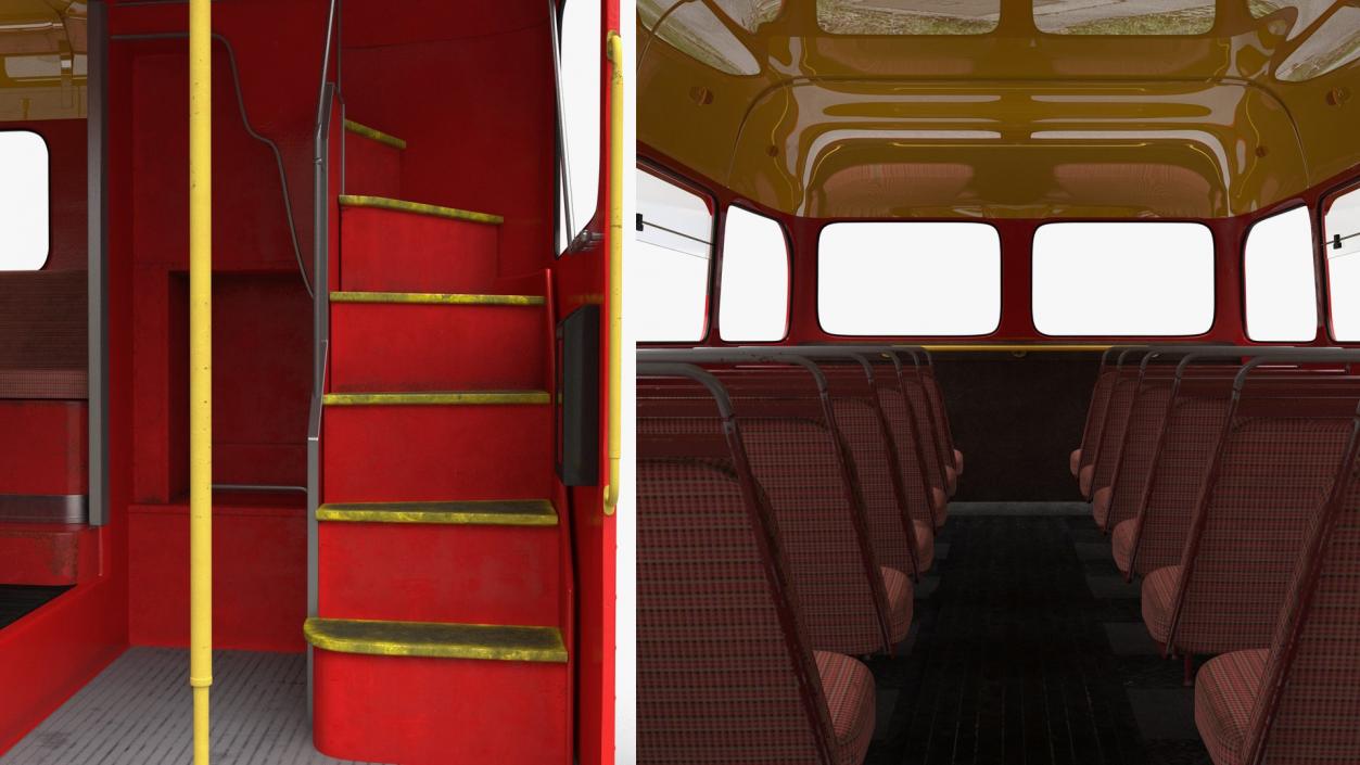 Rigged Double Decker Buses Collection 3D