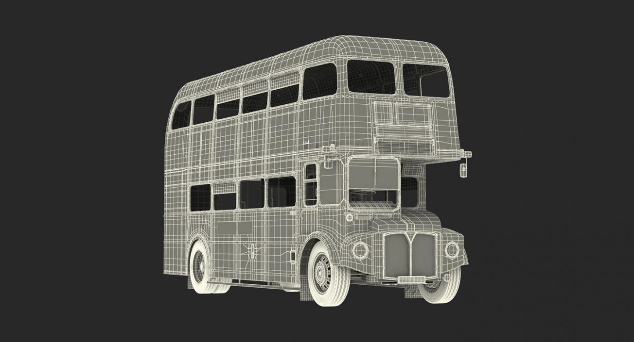 Rigged Double Decker Buses Collection 3D