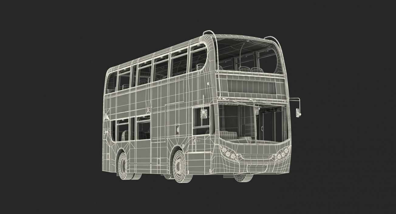 Rigged Double Decker Buses Collection 3D