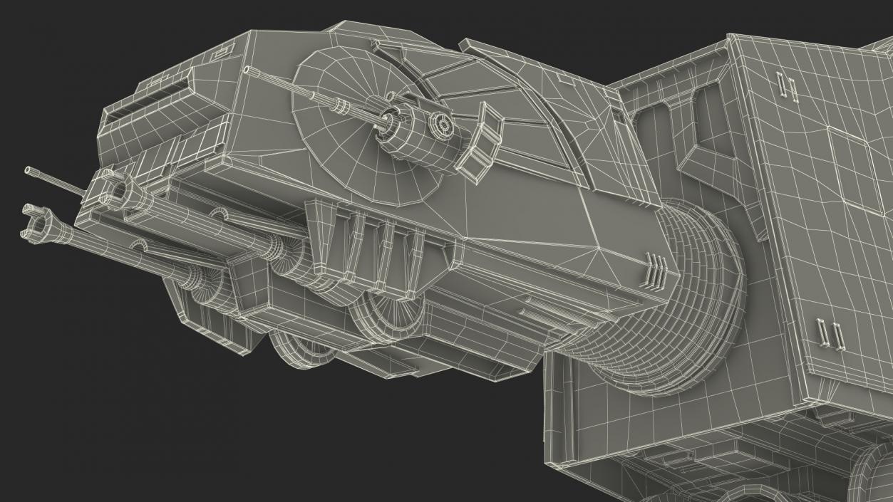 3D Dirt Star Wars AT-AT Rigged for Maya