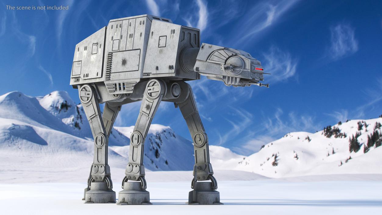 3D Dirt Star Wars AT-AT Rigged for Cinema 4D