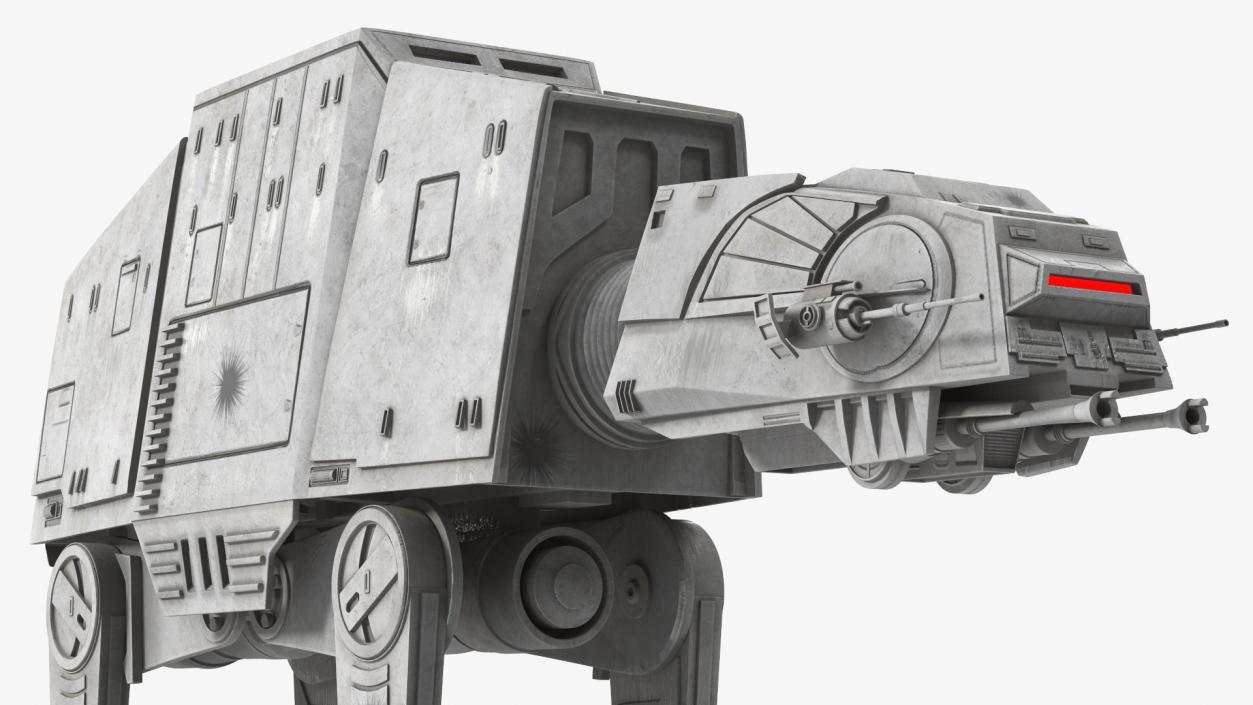 3D Dirt Star Wars AT-AT Rigged for Cinema 4D