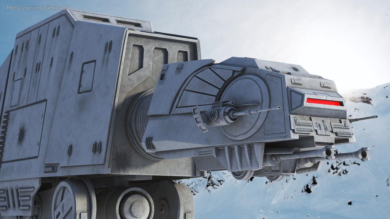 3D Dirt Star Wars AT-AT Rigged for Cinema 4D