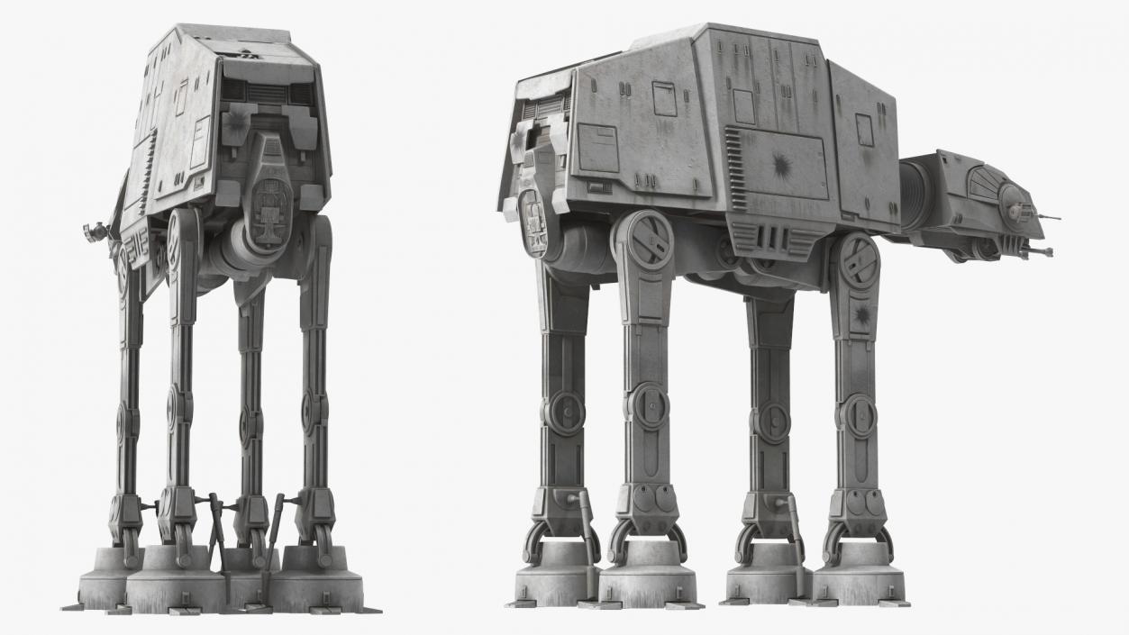 3D Dirt Star Wars AT-AT Rigged for Cinema 4D