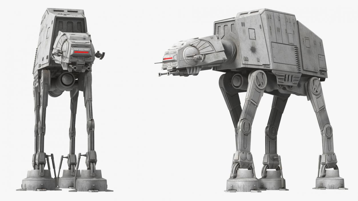 3D Dirt Star Wars AT-AT Rigged for Cinema 4D