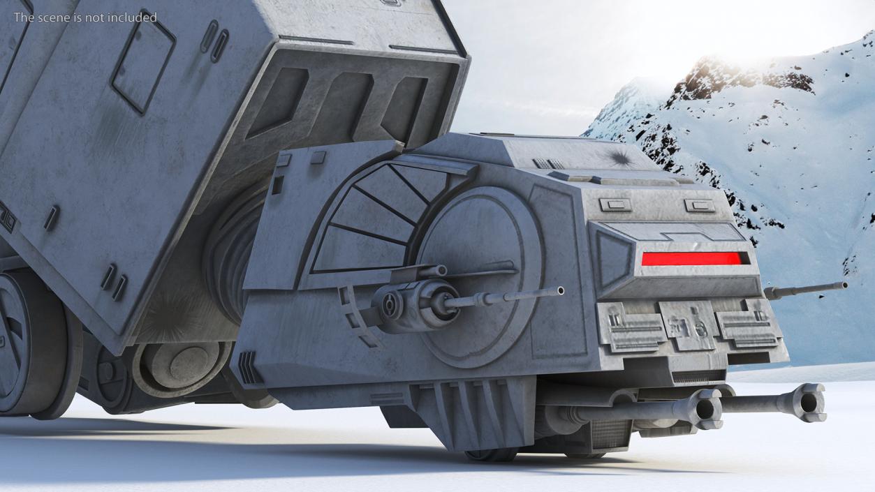 3D Dirt Star Wars AT-AT Rigged for Maya