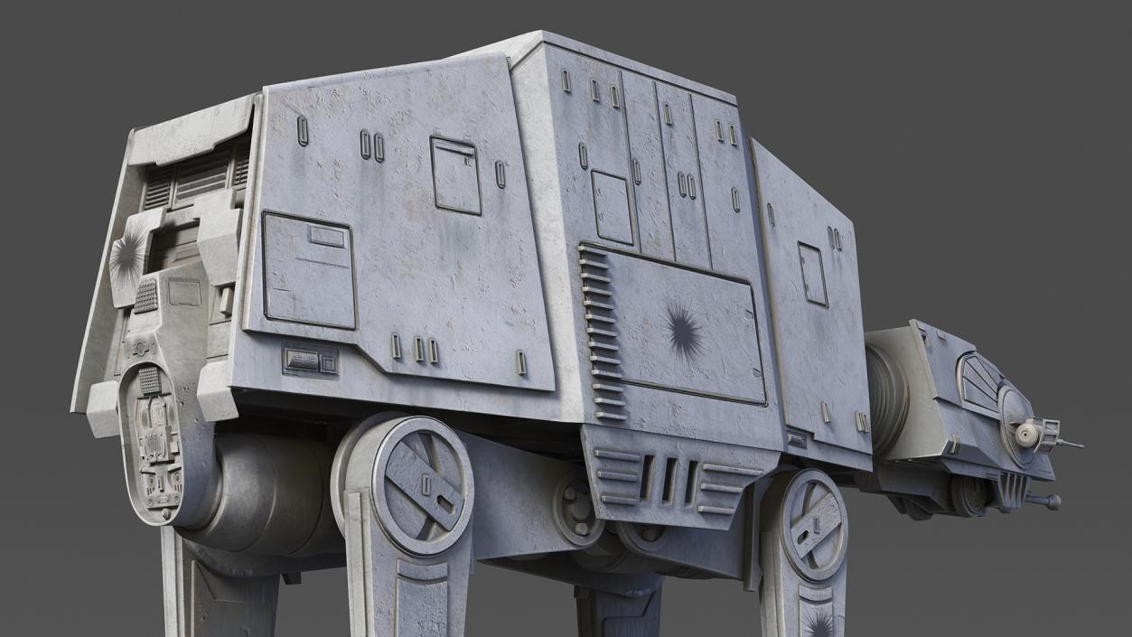 3D Dirt Star Wars AT-AT Rigged for Cinema 4D