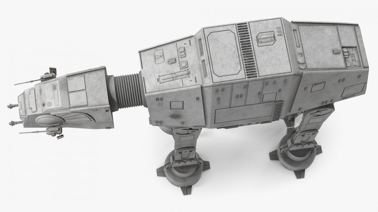 3D Dirt Star Wars AT-AT Rigged for Cinema 4D